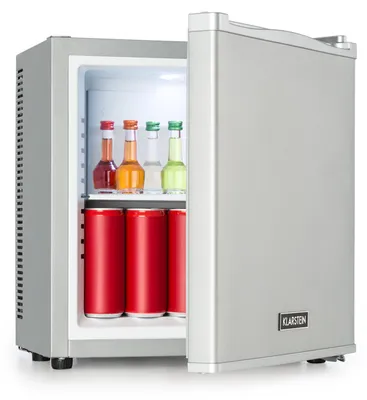 Produktbild von Klarstein Mini Kühlschrank für Zimmer, 13L Mini-Kühlschrank für Getränke & Kosmetik, Kleine Minibar, Kühlschrank Klein & Leise, Verstellbare Ablage, Kleiner Skincare Kühlschrank 5-15°C