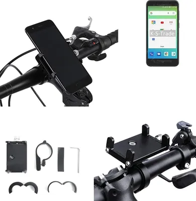 Produktbild von K-S-Trade Handyhalterung für das Fahrrad kompatibel mit ZTE Z557 Halter Lenkstange Fahrradhalterung Motorrad Bike Mount Befestigung Smartphone Handy