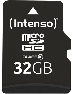 Productafbeelding van Intenso microSDHC-kaart, 32GB, Klasse 10 + SD-adapter