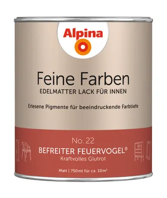 Produktbild von Alpina Feine Farben Lack Befreiter Feuervogel kraftvolles glutrot 750 ml