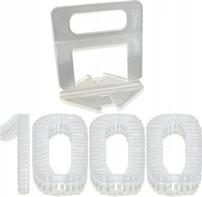 Image de Système de nivellement pour carreaux Clips et cales Set 1mm 1000 pièces Set de pose