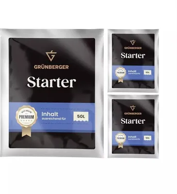 Produktbild von Grünberger STARTER Weinhefe für die Wiederaufnahme der Gärung Trockenhefe Wein - 3 Stück