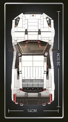 Produktbild von Auto-Bausteinset, 1034 Teile, Weiß