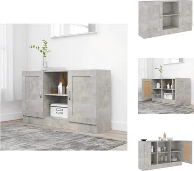 Produktbild von vidaXL Sideboard Betongrau 120x30,5x70 cm Holzwerkstoff -  Sideboards