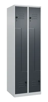 Produktbild von C+P Z-Spind Classic PLUS, 4 Abteile, 1850x600x500mm, 7035/7016