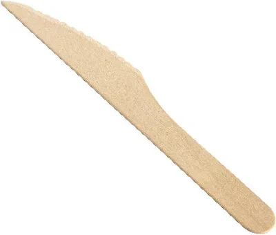 Produktbild von DUNI 187556 Messer Holz 16,5cm, natur (10er Pack)