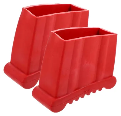 Produktbild von 2er Set Leiterfüße 75X25cm Klappbare Teleskopleiterfußmatte mit rutschfesten Gummikappen zum Schutz von Holzböden und Fliesen für Aluminium Klappleitern, langlebig und stabil