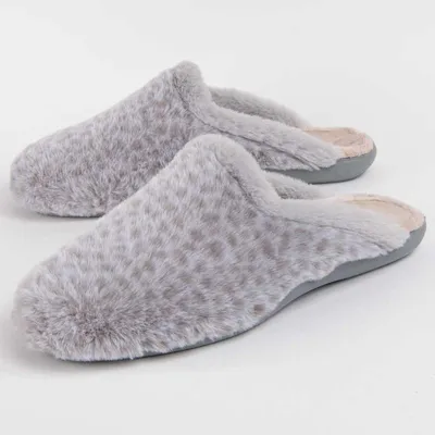 Produktbild von Northome Louslip Damen Hausschuhe Slipper Grau aus veganen Materialien mit bequemer Passform