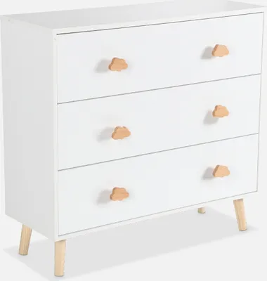 Immagine prodotto di Cassettone per bambini, 3 cassetti, Bianco