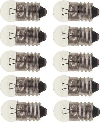 Produktbild von Trumpf Glühbirne Glühlampe für Rücklicht 6V 0,6W E10 Schraubsockel 10 Stück Set