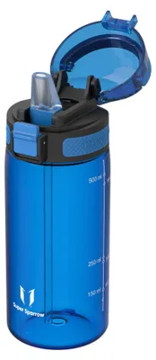 Produktbild von Sparrow Trinkflasche mit Strohhalm - Tritan Wasserflasche Sport - 500ml