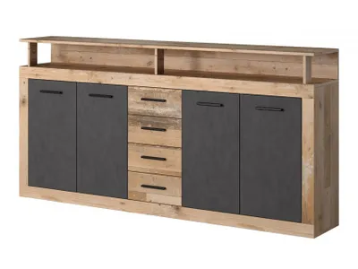 Obrázek produktu pro MOB,Komoda Lenita XXL (dubový materiál + tmavé dřevo)