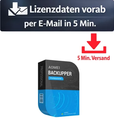 Produktbild von AOMEI Backupper Professional (1 PC - Lifetime) ESD Hilfsprogramme Tools Treiber 5 Min. Versand als Download per Mail