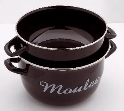 Produktbild von Baumalu Moules 312838 Kochtopf, emailliert, 24 cm Durchmesser, Induktionsherd-geeignet