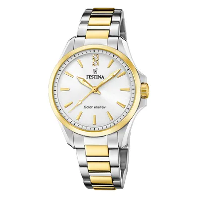 Produktbild von Festina Armbanduhr Damen Luxus Edelstahl Uhr silber gold UF20655/2