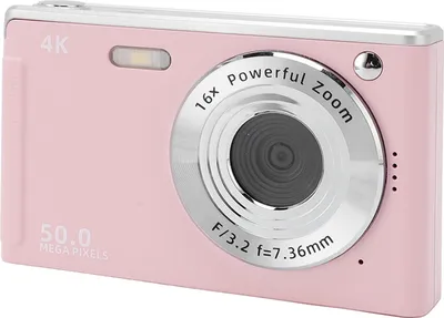 Immagine prodotto di Fotocamera digitale con luce di riempimento, 4K, 50 MP, schermo da 2,8 pollici, zoom 16x, AF anti-shake, autofocus per ritratti e paesaggi