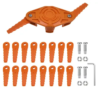 Produktbild von Ersatzmessersatz für Rasentrimmer, Messerkopf kompatibel mit Worx WG180, WG175, WG165, WG163, WG160, WG157, WG156, WG155 und WG150. 1 Ersatzspule mit WA6531-Kappe, 16 Messer.