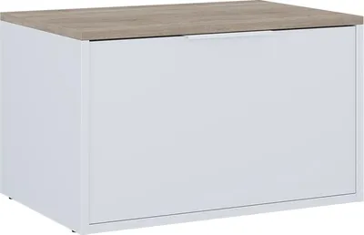 Produktbild von Kommode Vicco Betti Weiß/Sonoma 60 x 36 cm mit Türen, Model 56435