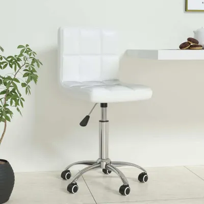 Produktbild von The Living Store Bürostuhl Drehbar Weiß Kunstleder