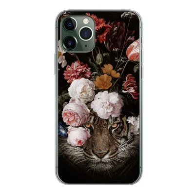 Produktbild von MuchoWow® Handyhülle Schutzhülle Hülle für iPhone 11 Pro Blumen - Jan Davidsz de Heem - Tiger - Gemälde - Stillleben - Alte Meister Silikon Softcase Handy Hülle - Handy