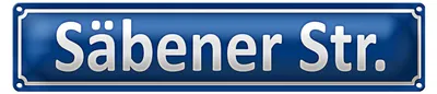 Produktbild von Blechschild Straßenschild 46x10cm Säbener Straße Dekoration