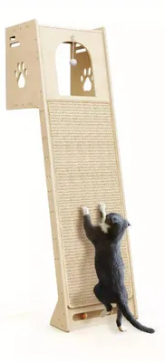 Produktbild von Kratzbaum - Katzenbaum - Kratzmöbel - Katzhaus - Katzenkorb - Holzkonstruktion