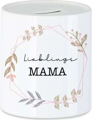 Produktbild von Lieblingsmama Spardose Liebe Blumenmotiv Geschenkidee Muttertag Geburtstag