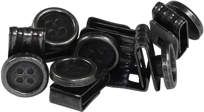 Produktbild von Knopfclip in 4 Farben 6 er Pack