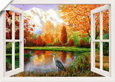 Produktbild von ARTland Poster Herbst am See Größe: 70x50 cm