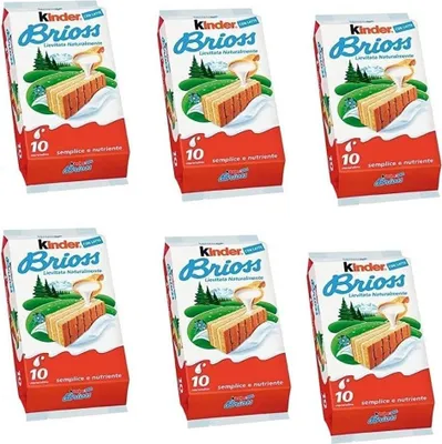 Produktbild von 6x Kinder Ferrero Brioss Kuchen mit Milch italienisch classic brioche kekse 10x30g