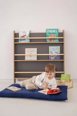 Produktbild von WIDE - Montessori Bibliothek - Kinder Bücherregale - grau