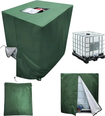 Zdjęcie produktu dla Omgoods - Pokrywa do zbiornika IBC 1000L - Ochronna pokrywa - Ochrona przed mrozem i promieniowaniem UV - Wodoodporna - Do użytku zewnętrznego - Ochrona przed warunkami atmosferycznymi - G...
