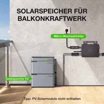 Imagen del producto de Sistema de energía solar de 3072 Wh con batería LiFePO4 y central solar inteligente de 1600 W