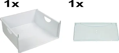 Produktbild von SET Gefrierschublade Schublade 415x155x390mm 9791214 Schubladenblende 413x182x28mm 9791831 Original Liebherr Gefrierschrank KühlGefrierKombination