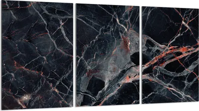 Produktbild von Herdabdeckplatten 3 teilig 30x52 Glaskeramikkochfeld Abdeckung Glas, Marmor Schwarz