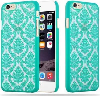 Produktbild von Cadorabo Hülle für Apple iPhone 6 / 6S Schutz Hülle in Grün Hard Case Schutzhülle Blumen Etui Handyhülle
