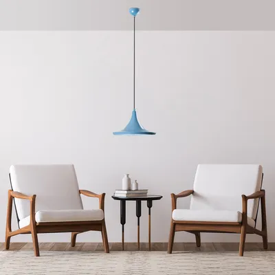 Produktbild von Opviq, Tom - 3531 - Light Blue, Kronleuchter, METALLKÖRPER, Hellblau, 117 x 10 x 10 cm