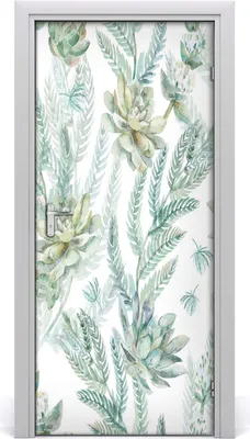 Produktbild von Tulup Türaufkleber 95x205 cm Dekorative Aufkleber Selbstklebend Wasserdichte Tapete Abnehmbar Schlafzimmer Wohnzimmer Wohnkultur - Blumenmuster