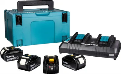 Image de Pack Énergie 18V Li-Ion (4x5,0 Ah) avec chargeur double dans MAKPAC - MAKITA 197626-8