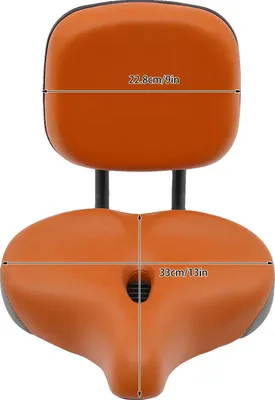 Immagine prodotto di Cuscino per bicicletta, schienale regolabile, design confortevole, marrone