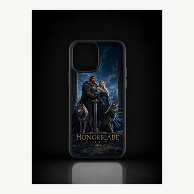 Productafbeelding van iPhone 12 Pro Max hoesje, telefoonhoesje, beschermhoesje met Vikingscherp motief – LUNØIR ©