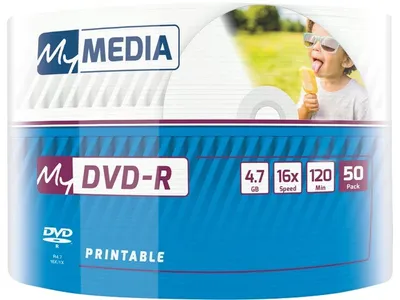 Obrázok produktu pre MyMedia My DVD-R, DVD-R, 120 mm, Tlač, Vreteno, 50 kusov, 4,7 GB