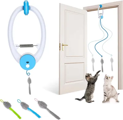 Interaktives Katzenspielzeug, USB aufladbar, Türhänger, Maus