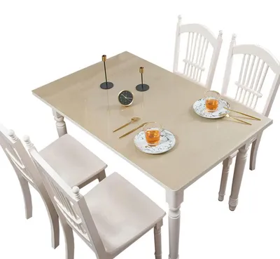 Produktbild von PVC Tischdecke Wasserdicht Schutzfolie Gold 80 x 80 cm Quadratisch