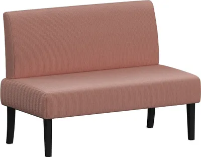 Produktbild von Yaheetech 2-Sitzer Stoffsofa Sitzbank mit Rückenlehne Polstersofa mit Holzbeinen ohne Armlehnen 109,5 × 62,5 × 84,5 cm