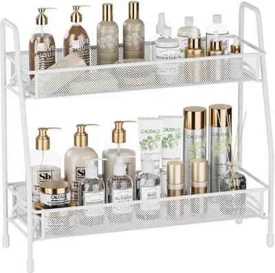 Produktbild von Unyqoos doppellagiges Metallregal für Kräuter und Haushaltsprodukte