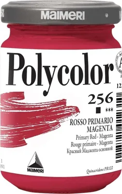 Zdjęcie produktu dla Maimeri Vynil Polycolor Farba akrylowa Primary Red Magenta 256 140 ml 1 szt.
