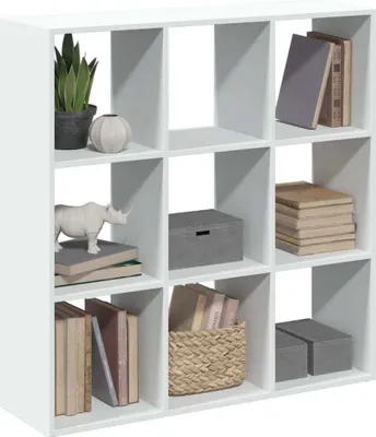 Produktbild von Möbel Raumteiler-Bücherregal Weiß 102x29x103,5 cm Holzwerkstoff - Bücherregale 858039