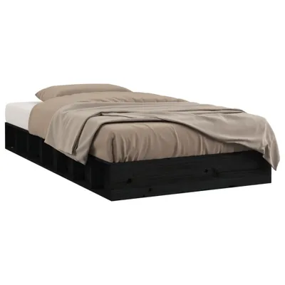 Obrázek produktu pro vidaXL Postel z masivu černá 75x190 cm