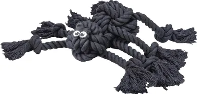 Produktbild von Beeztees Hundespielzeug Halloween Flossy Spinne Seil schwarz